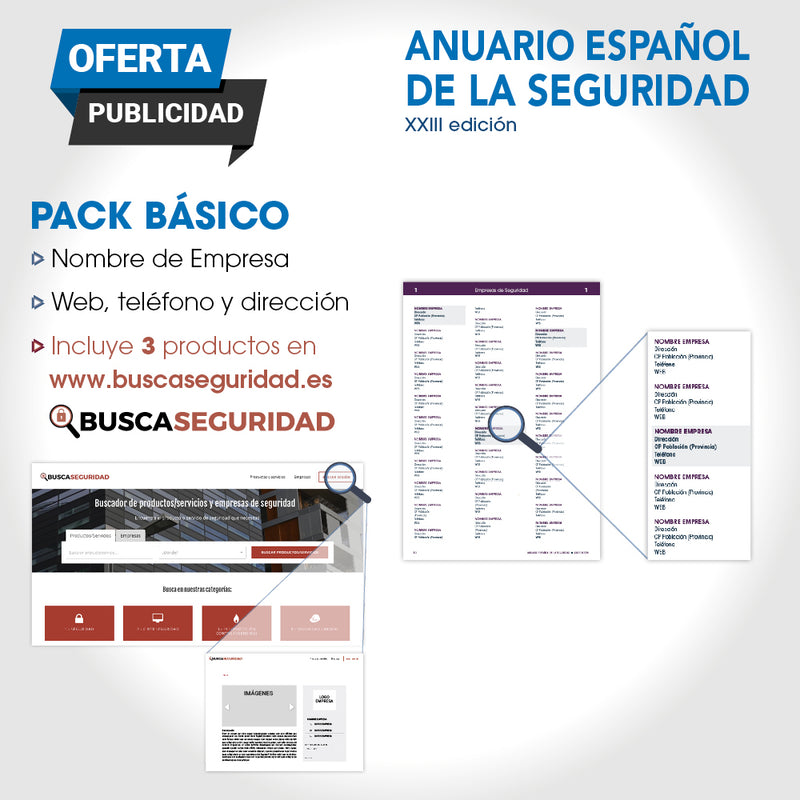 Pack Básico Publicidad en la XXIII edición del Anuario Español de la Seguridad