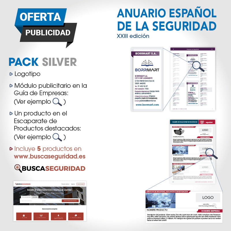Pack Publicidad Silver en la XXIII edición del Anuario Español de la Seguridad