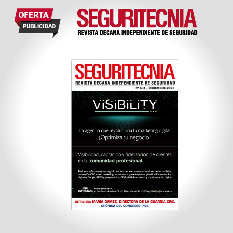 Página de publicidad en revista Seguritecnia y contenido newsletter campaña digital 6 meses